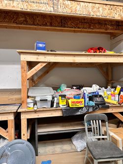 Free Large Wooden Workbenches Available for Pickup in South Park Seattle