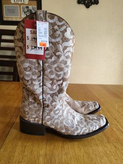 Corral Boots Womens Sz 10 Western Lace Design