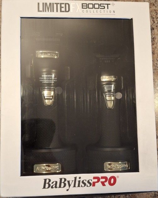 BaBylissPRO LimitedFX Boost+ Black Edition Clipper & Trimmer Set – New / Sealed