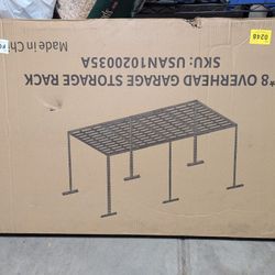 Overhead garage storage rack