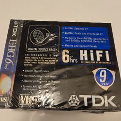 TDK HiFi NEW 6 Hour Digital Ready VHS Tapes