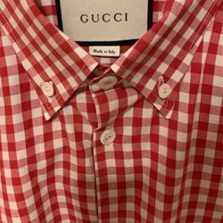 Gucci Plaid Button Down Shirt Size 41/16