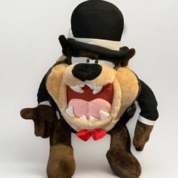 RARE 90s Vintage Taz Tasmanian Devil Groom 26” Large Plush By APEC Looney Tunes