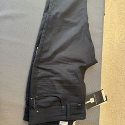 Scott James Mens 36/32 Black Pants New Stretch Slim