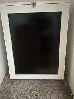 Mounted folding desk with chalk board