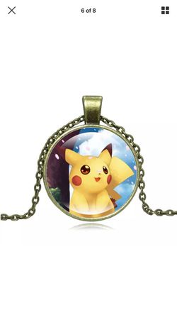 Bronze Chain Pokemon Pikachu Necklace