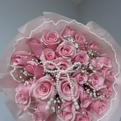 Pink Blessed Bouquet Valentines Day Love Anniversary Girlfriend Wife