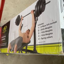 Athletic Works 100 lb Standard Vinyl Weight Set Brand New In Box