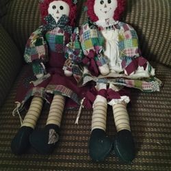**Vintage Raggedy Ann and Andy Dolls**
