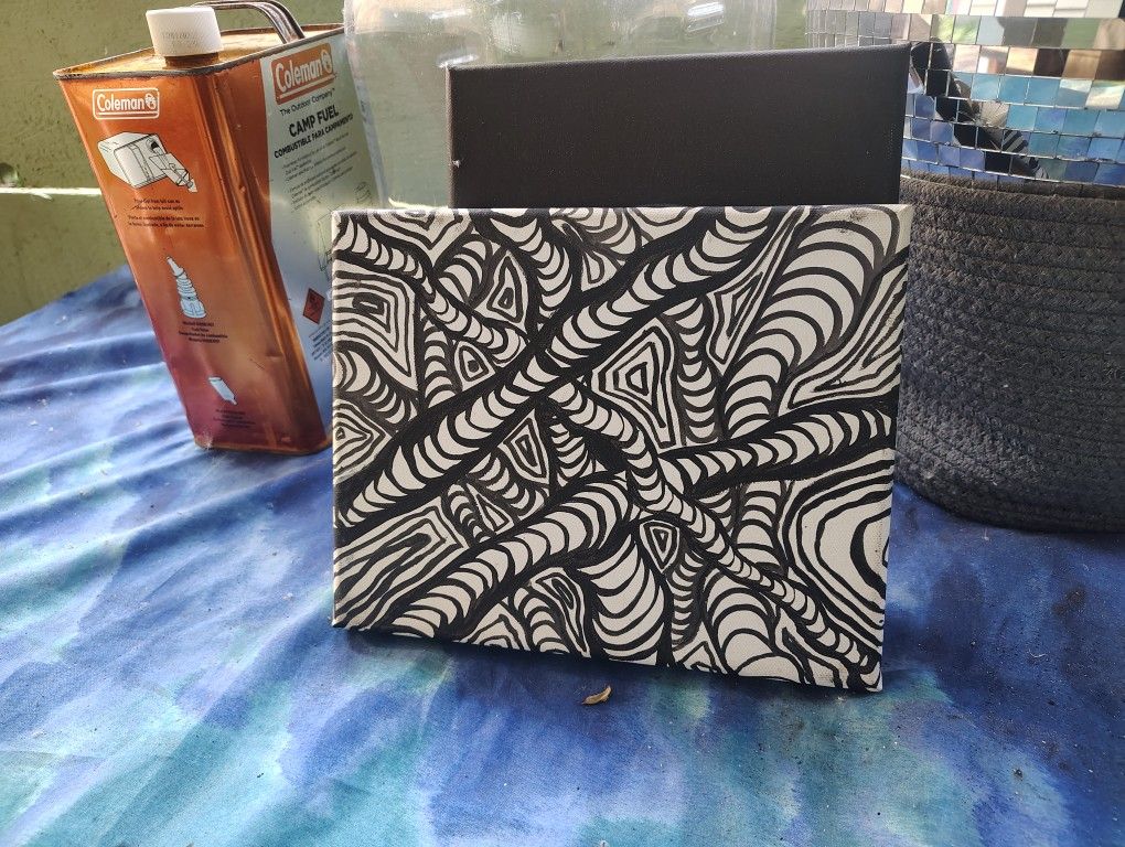 Abstract Painting On Small Canvas 