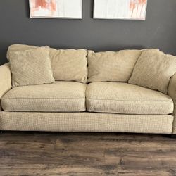 Wheat/Beige large Sofa/couch 