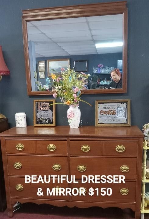 Vintage Dresser & Mirror