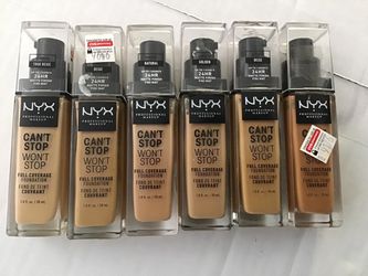 New Nyx can’t stop won’t stop foundations