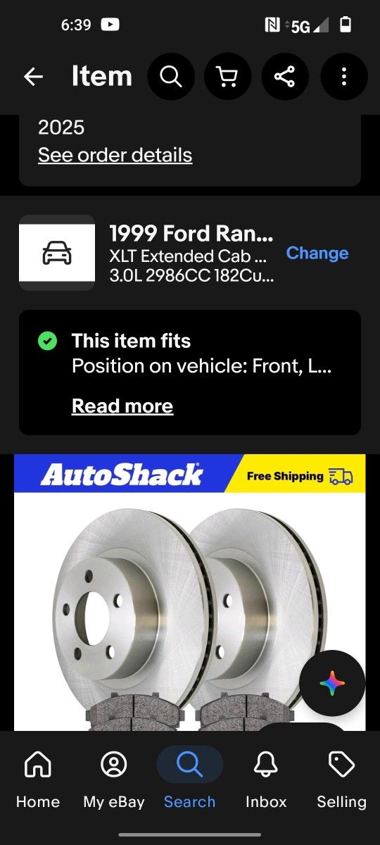 99' Ford Ranger XLT FRONT DISC BRAKES