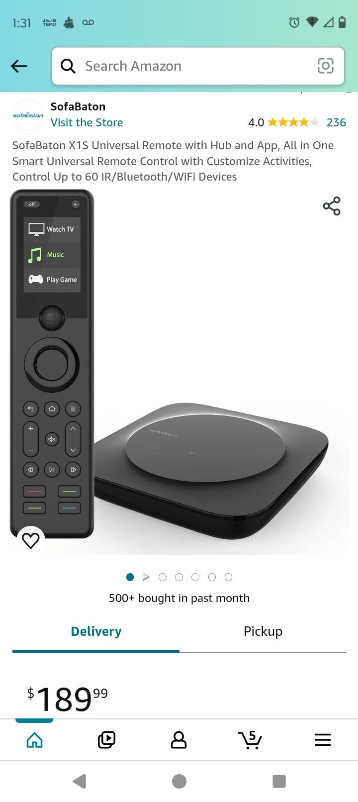 SOFA BATON X15 Remote Control