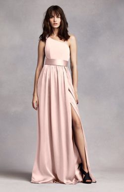 White by Vera Wang One Shoulder Dress Bridesmaid
