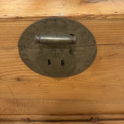 Solid wood storage chest decorative lock