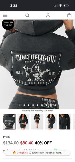 True religion women’s sweatsuit