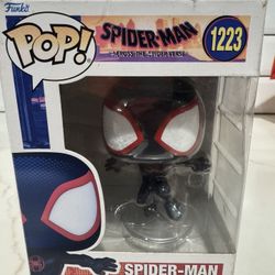 Funko Pop! Vinyl Figure #1223 depicting Miles Morales from the movie Spider-Man: Across the Spider-Verse