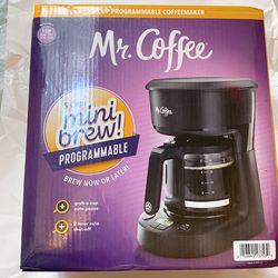 Mr. Coffee 5-Cup Programmable Coffee Maker, 25 oz. Mini Brew, Brew Now or  Later