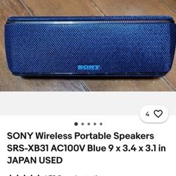Sony SRS-XB31 Bluetooth Speaker Has Lights That Change To The Beat And Strobe Lights In Speaker Enclosure 