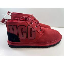 $150 UGG Neumel Graphic Outline Chukka Boots Red/Black 1130715  New without box Men's Size 10