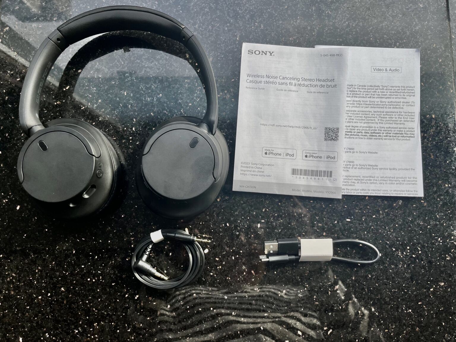 NEW* Sony Wireless Noise Canceling Headphones, Black, WH-CH720N — MSRP $175