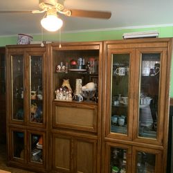 Three Piece Set of China Cabinets