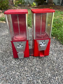 Red Gumball Vending Machines – Set of 2
