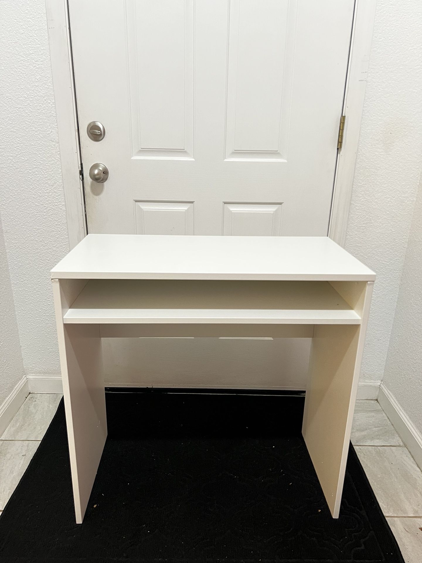 Compact White Desk
