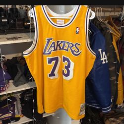 Dennis Rodman Lakers Jersey Xxl Mithcell And Mess 80  