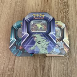 Pokemon TCG 3 x Triple Whammy Collector Sealed Tins (Complete Tin Set) 9 PACKS