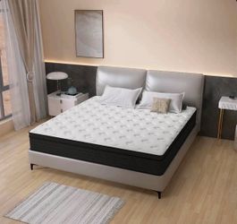14" King Size Medium Pocket Spring Hybrid Mattress with CertiPUR-US Certified Foam