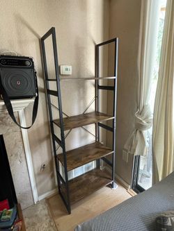 4 Shelf Wooden Bookshelf