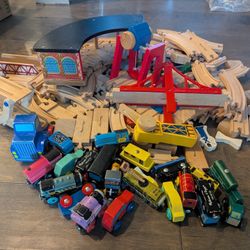Kids Wooden Train Set $25