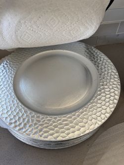 Silver Charger Plates 13”D 18 pieces