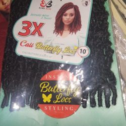 Bobby Boss.Cali Butterfly locs texture with twist curly hair 11 inches 30 braids (10 3×)