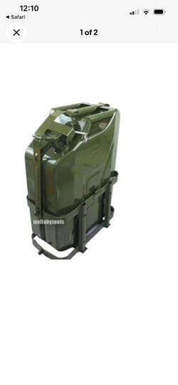 Jerry Gas Can Gasoline Tank Steel 5 Gallon 20L Nato Style Military Green +Holder