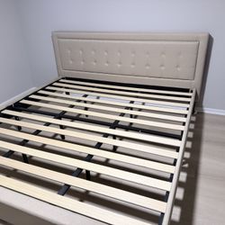 Brand New King Size Linen Bed Frame