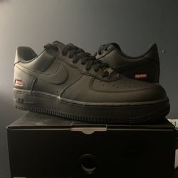 Nike Air Force 1 Low Supreme Black Size 10.5 Jordan