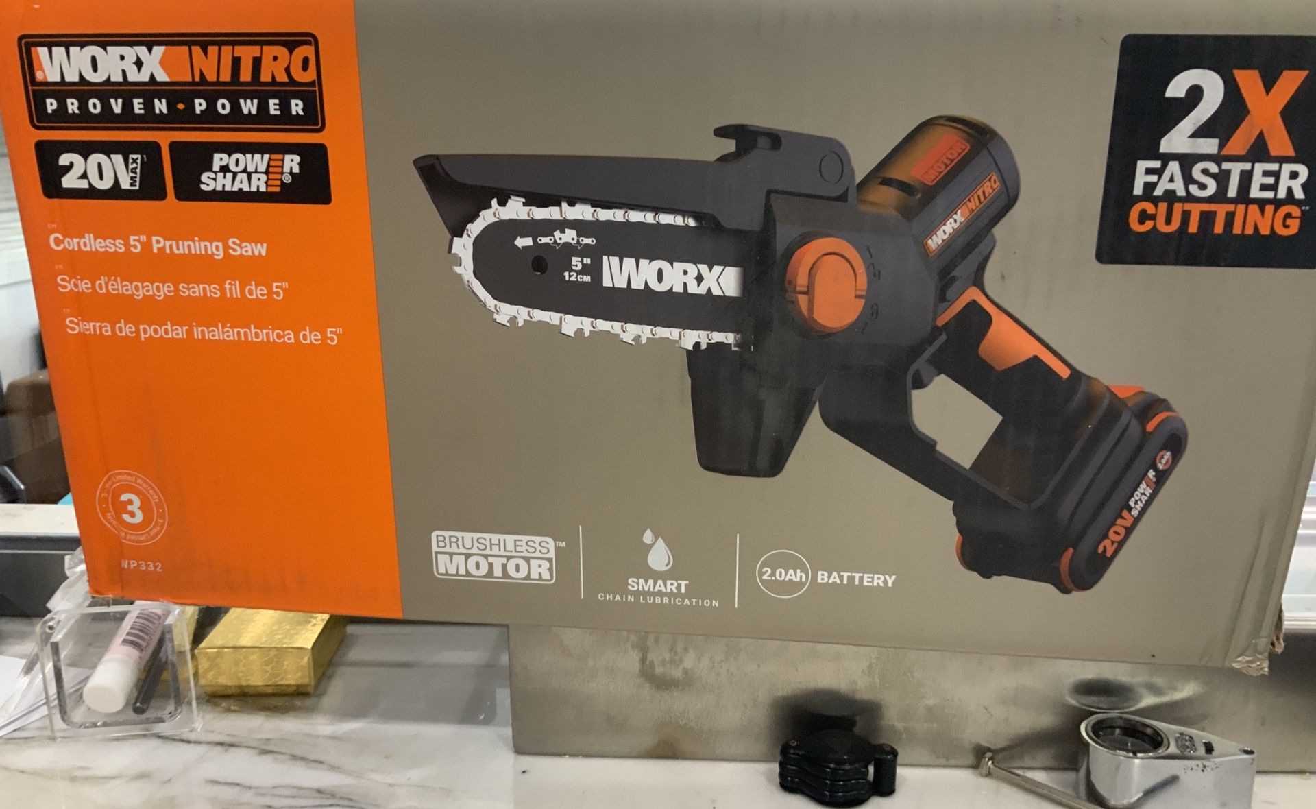 Worx Nitro 20V Pruning Shears With Battery And Charger. Brand New In Never Opened Box