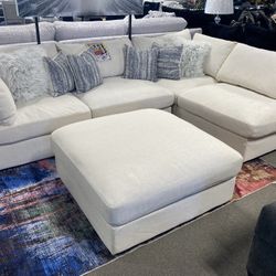 Down Feather Sectional With Ottoman! 🧡🩷🚨  $1,899! 