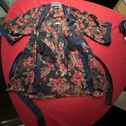Vintage Victoria Secret Gold Label Kimono Robe And Teddy Set 