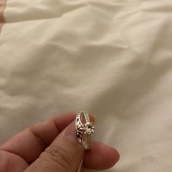 Real 925 Sterling Silver Crown Wedding Ring Size 8