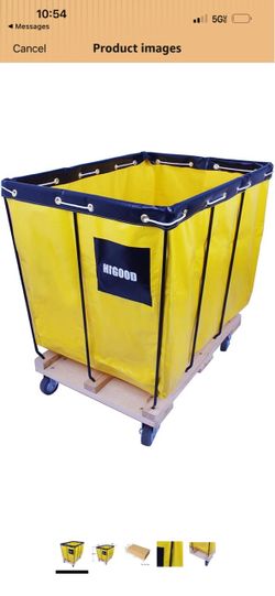 Basket Trucks,Service Carts Yellow 8 Bushel Knock Down Truck,Carts, 10.0 cu. ft, 400 lb, 34" L X 22" W X 30.5" H Capacity