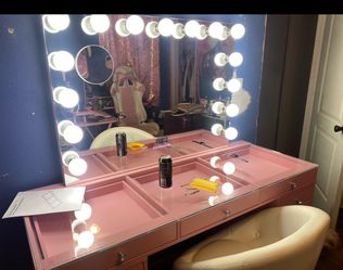 Pink impression vanity
