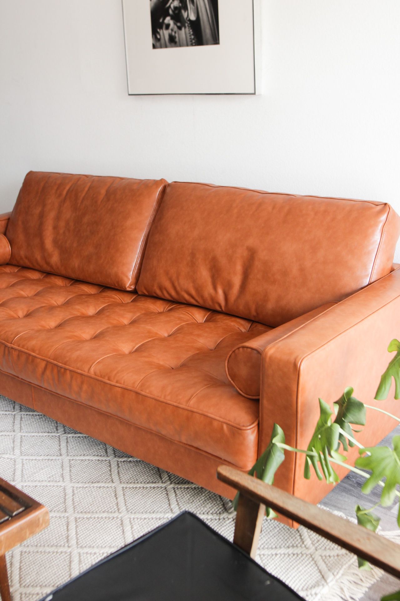 FREE DELIVERY 🚚 MCM Genuine Leather Sofa Couch