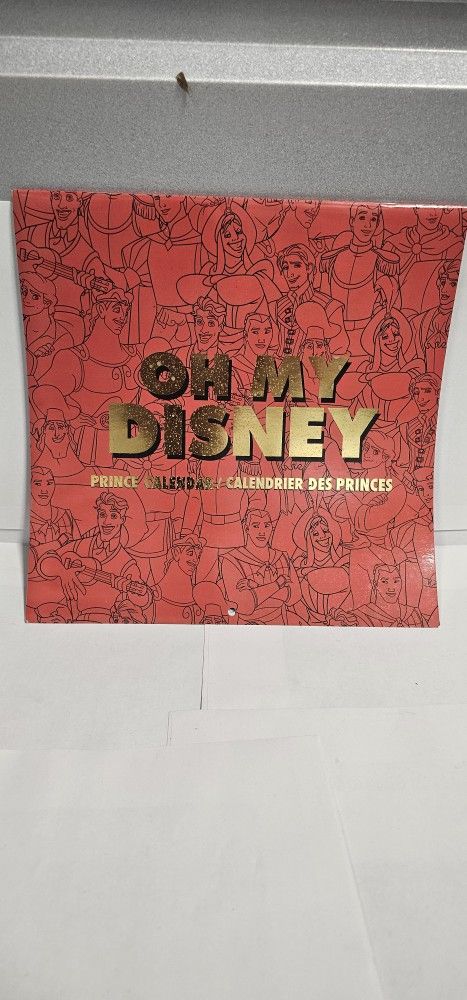 OH MY DISNEY Prince Calendar, Blank/Fill In Dry Erase Calender