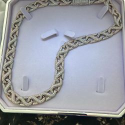 925 Silver Two Tone With Moissanite Throughout 