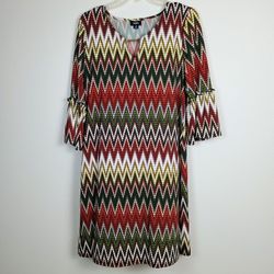 Tacera Round neckline Retro Sheath Dress with Bell Sleeves - Medium